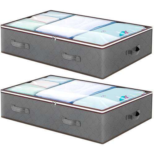 2 4pcs storage box for under the bed with sturdy storage solution ideal for blankets clothing and versatile space saving design modern bedside storage option bedroom organizer and storage container