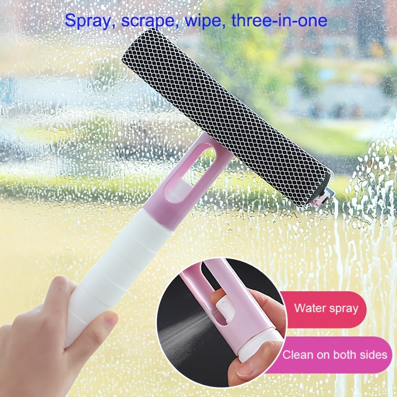 

3-in-1 Glass Cleaner With Sprayer & Scraper - Ideal For Windows, Tiles, Car Windshields, Mirrors & Bathroom