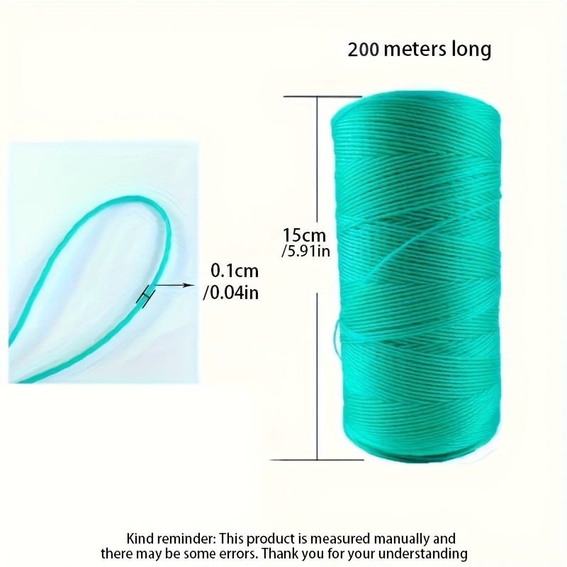 Snur durabil de grădină verde de 200 m - diametru de 1 mm, legare din plastic pentru legume, roșii etc. - ideal pentru sere, paturi de flori, plase de pescuit și activități de grădinărit, rezistență ridicată și ușor de tăiat