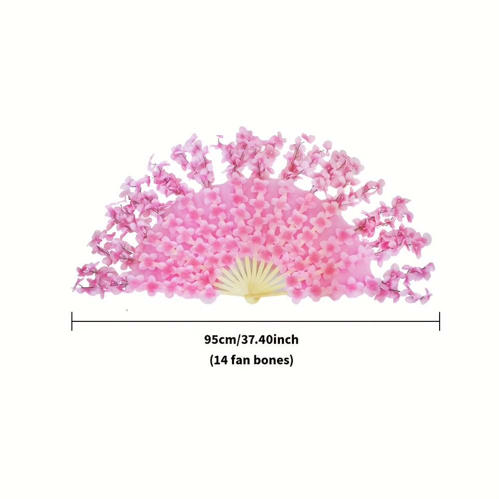 TEMU 1pc Peach Fan Dance Supplies Stage Performance Yangko Dance Dancing Props Dance Petal Fan