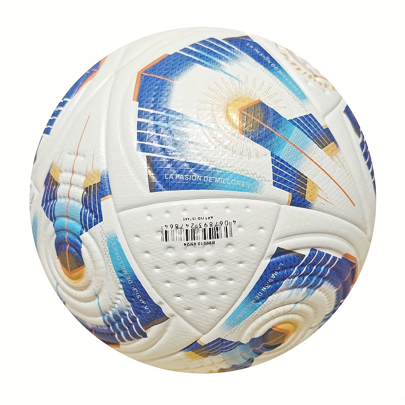 high quality size 5 soccer ball durable   leather seamless heat bonding high   wear resistant anti slip   proof ideal for professional training competitive play for adults teens blue with   accents Product details 6