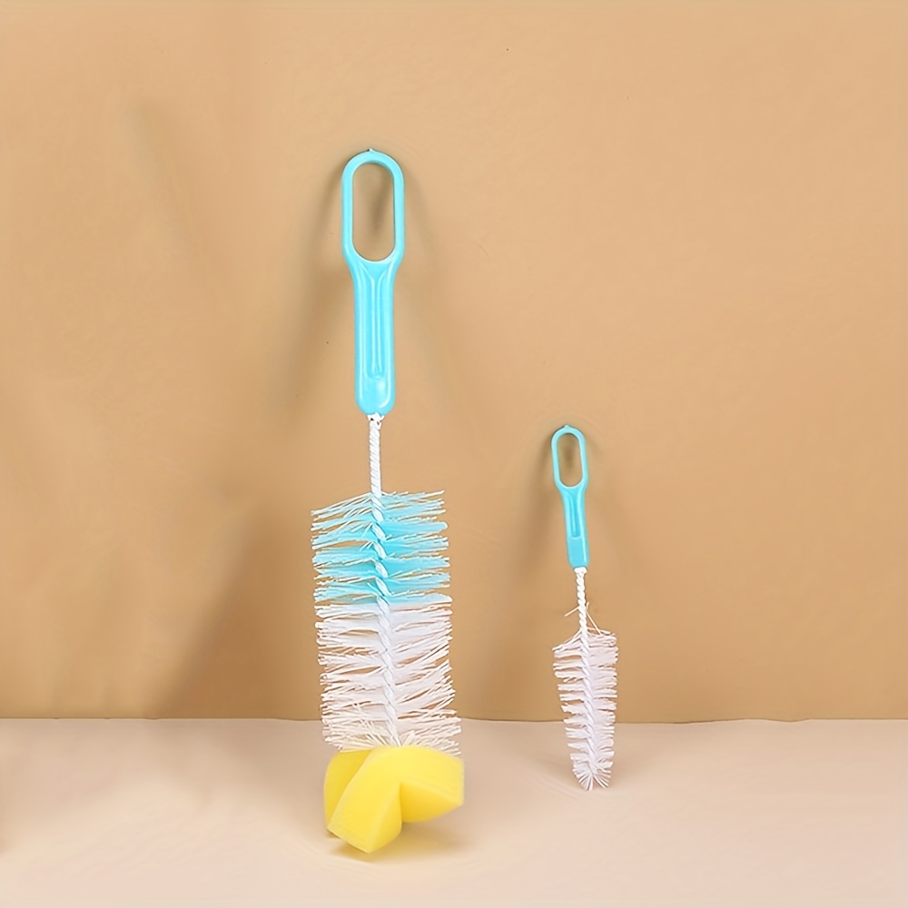 TEMU Ensemble de Brosses de Nettoyage pour Biberons avec Support Debout, Brosse en Nylon Alimentaire pour Accessoires d'Alimentation, Kit de Brosses