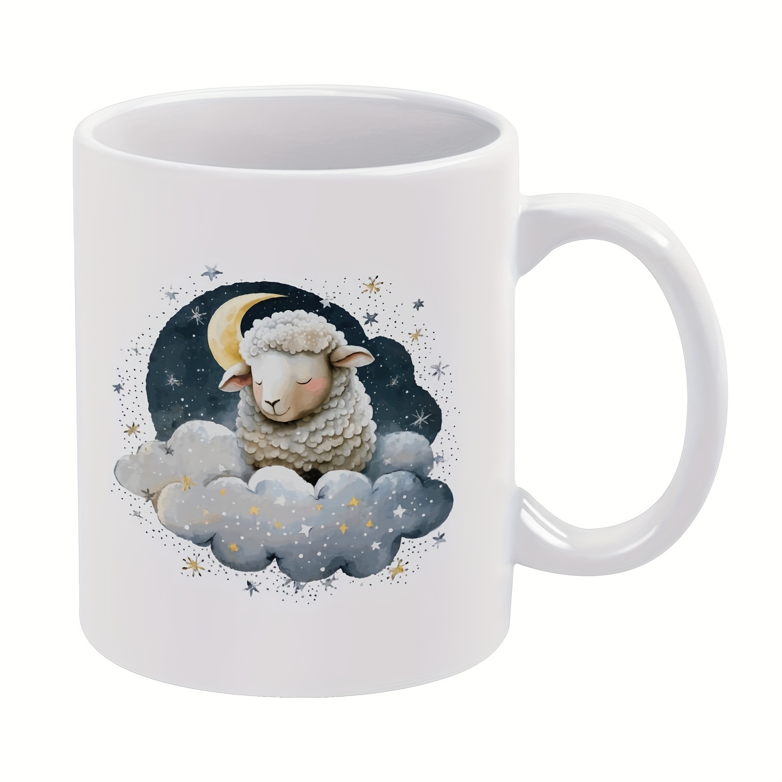 

1pc 11oz Mug, Coffee Mug, Good Night Lamb, Gift For Family, Coffee Drinker, Owner, Ceramic Cup, Holiday Gift