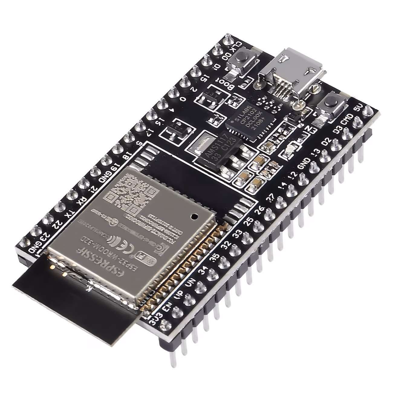 לוח פיתוח esp32 עם מודול דו-ליבתי -32d, לוח מיקרו usb חסכוני באנרגיה תואם ל-iot, רובוטיקה, אוטומציה - ללא צורך בהרכבה, מוכן לשימוש פרטי מוצר 3