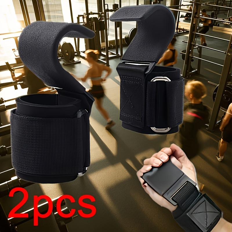 E-shop 2 Stück Gewichtheben-Haken Schwerlast-Handgelenkschlaufen für Klimmzüge, Kreuzheben Powerlifting Griffpolster, Trainingsschlaufen