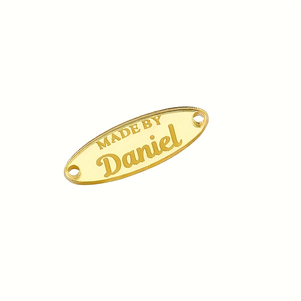 TEMU 5/15/20pcs Custom Logo Personalized Engraved Acrylic Clothing Gift Packaging Labels, Customizable Handmade Brand Labels Knit Labels Name Custom