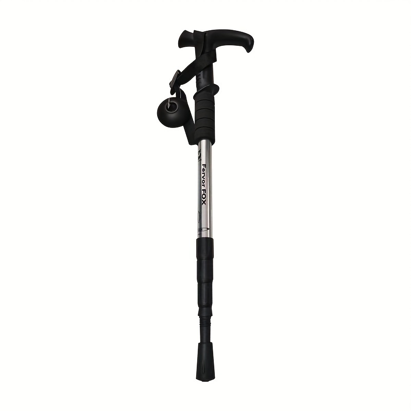 1pc Telescopic Four Section Aluminum Alloy Elderly Walking Cane Shock  Absorption Ultralight Curved Handle Hiking Cane Outdoor Walking Stick -  Sports & Outdoors - Temu