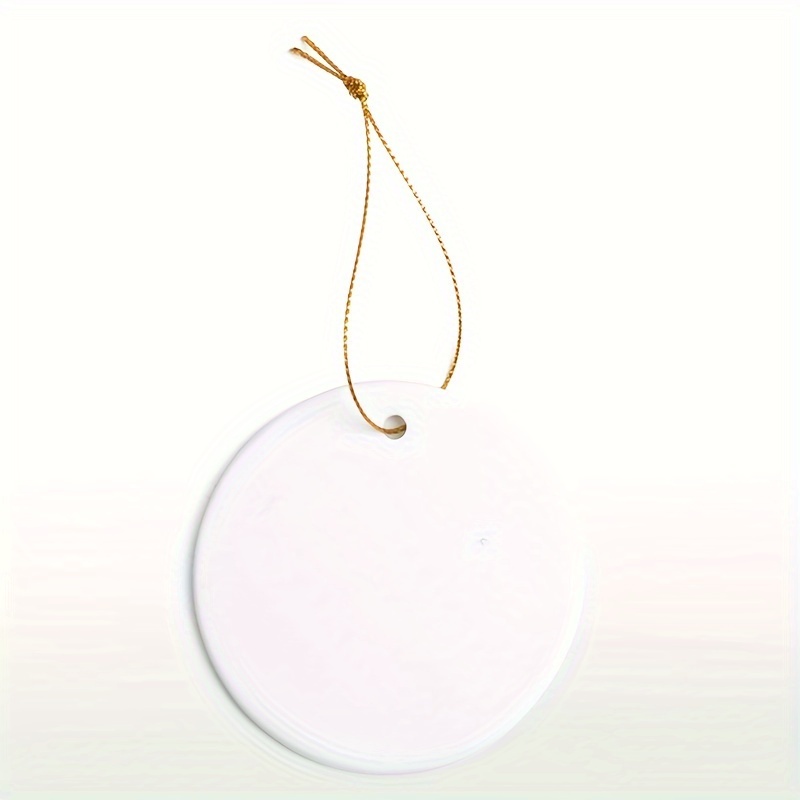 

Customizable 3- Round Christmas Ornament - Double- Blank For Diy , For Decoration &