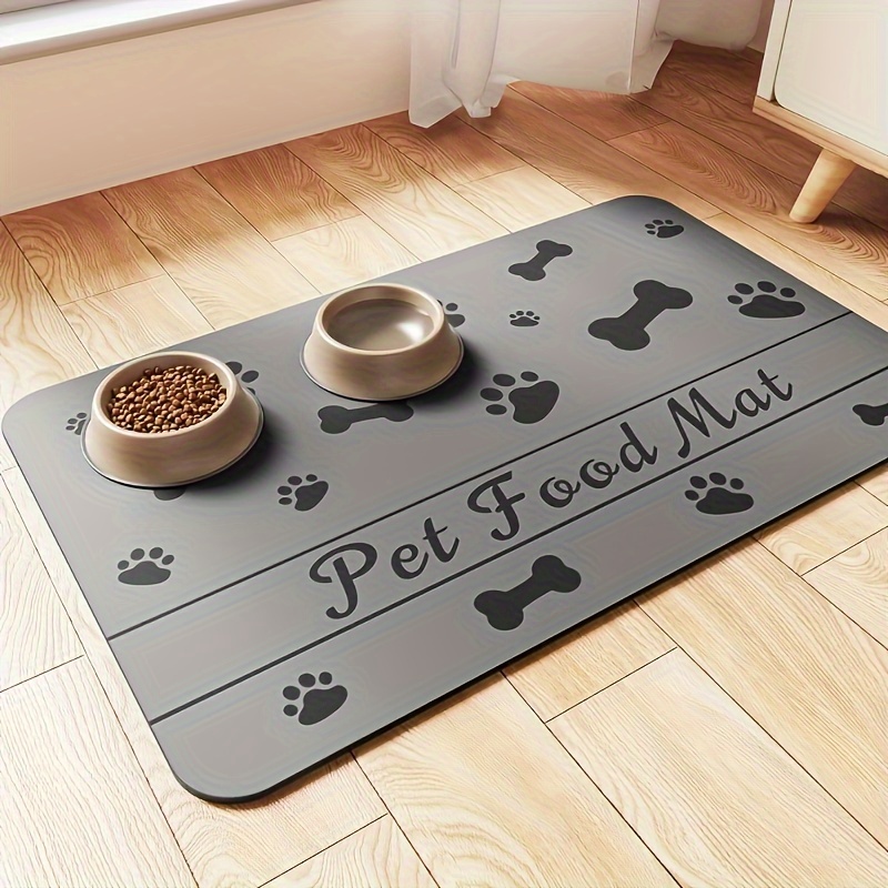 

Pet Feeding Mat- Pet Placemat For And Bowl, Backing, Dispenser Mat For , 12"x20