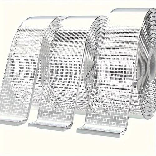 superstarkes doppelseitiges nano-klebeband – klares, ablösbares, wasserfestes pet-klebeband – hochbelastbar, extra stark, für zuhause und im büro, 5 m
