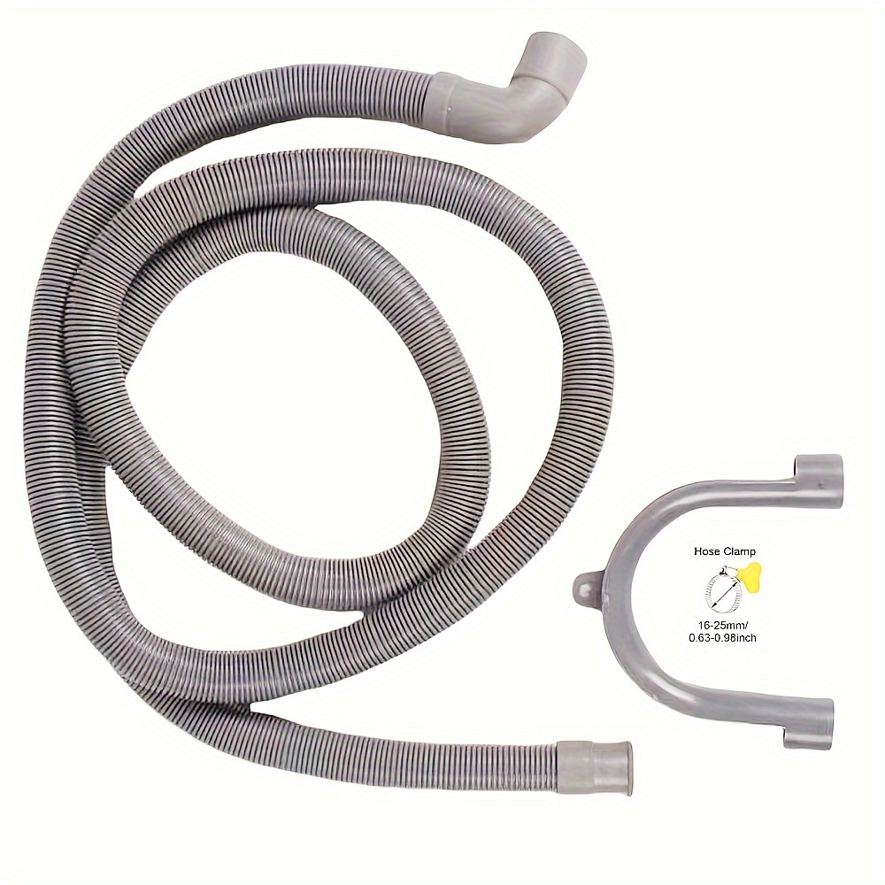 

6.5ft Washing Machine Drain Hose Extension, Universal Replacement Drain Hose For Washing Machine, With 1hose Clamps, 1u Hose Holder