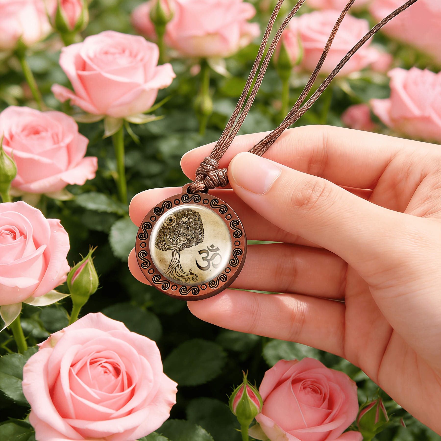 Women's Handmade Vintage Necklace & Pendant with Time Gemstones