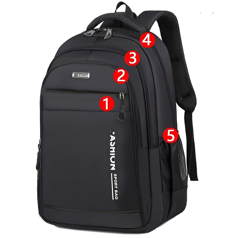 Multi Layer Zippered Backpack, Large Capacity Travel Backpack, Backpack For Men And Women, Backpack, Student Backpack