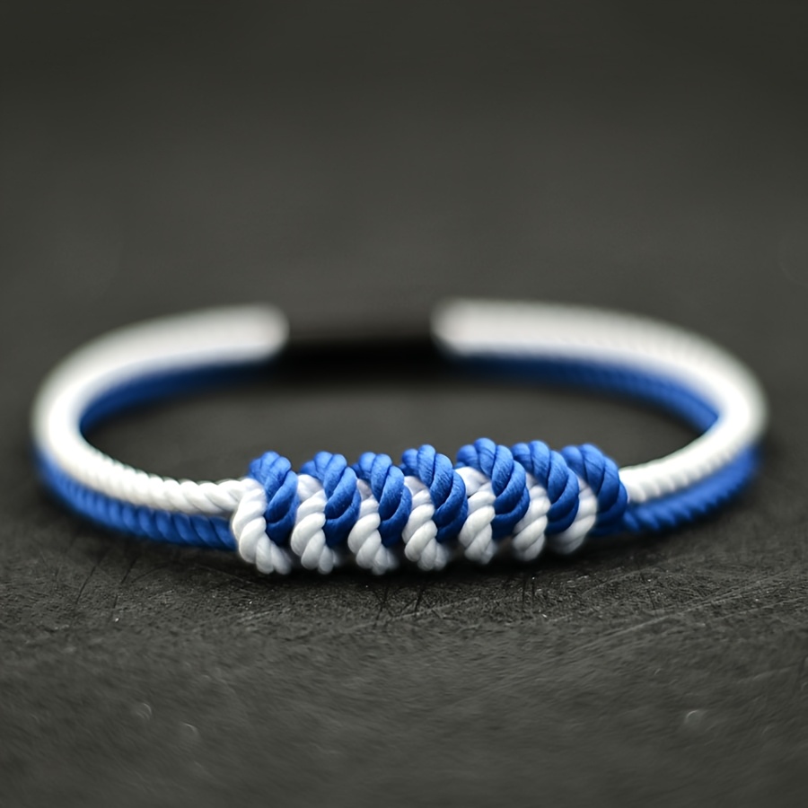 TEMU 1pc Of Dragon-patterned Braided Bracelet, Simple And , Sturdy And Durable, , Suitable For Students, Streetwear, Sports, Nautical, And Versatile