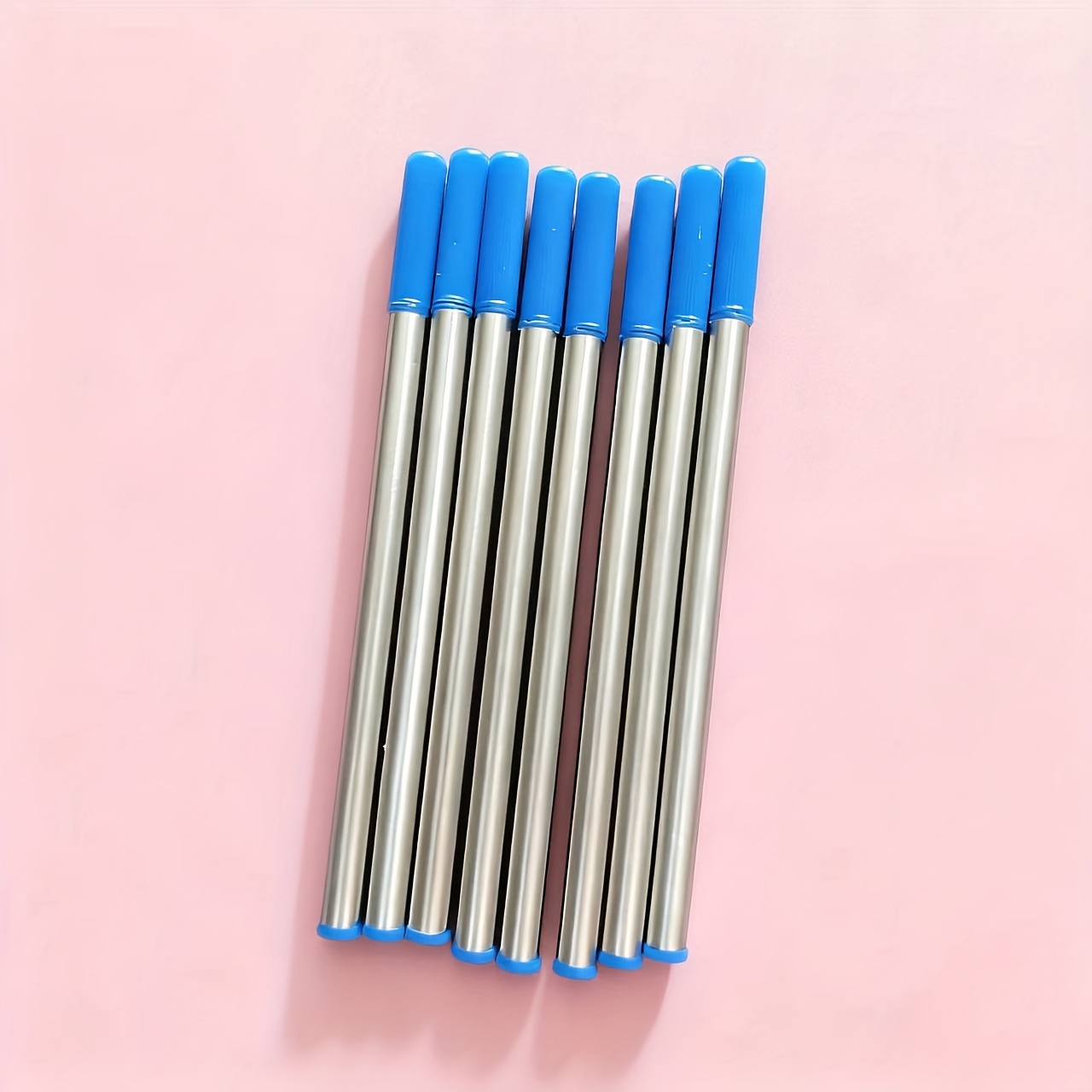 Image of 8pcs/20pcs 11cm/4.33-inch Metal Ballpoint Pen Core, Neutral Pen Core - In : Red, Blue, And Black