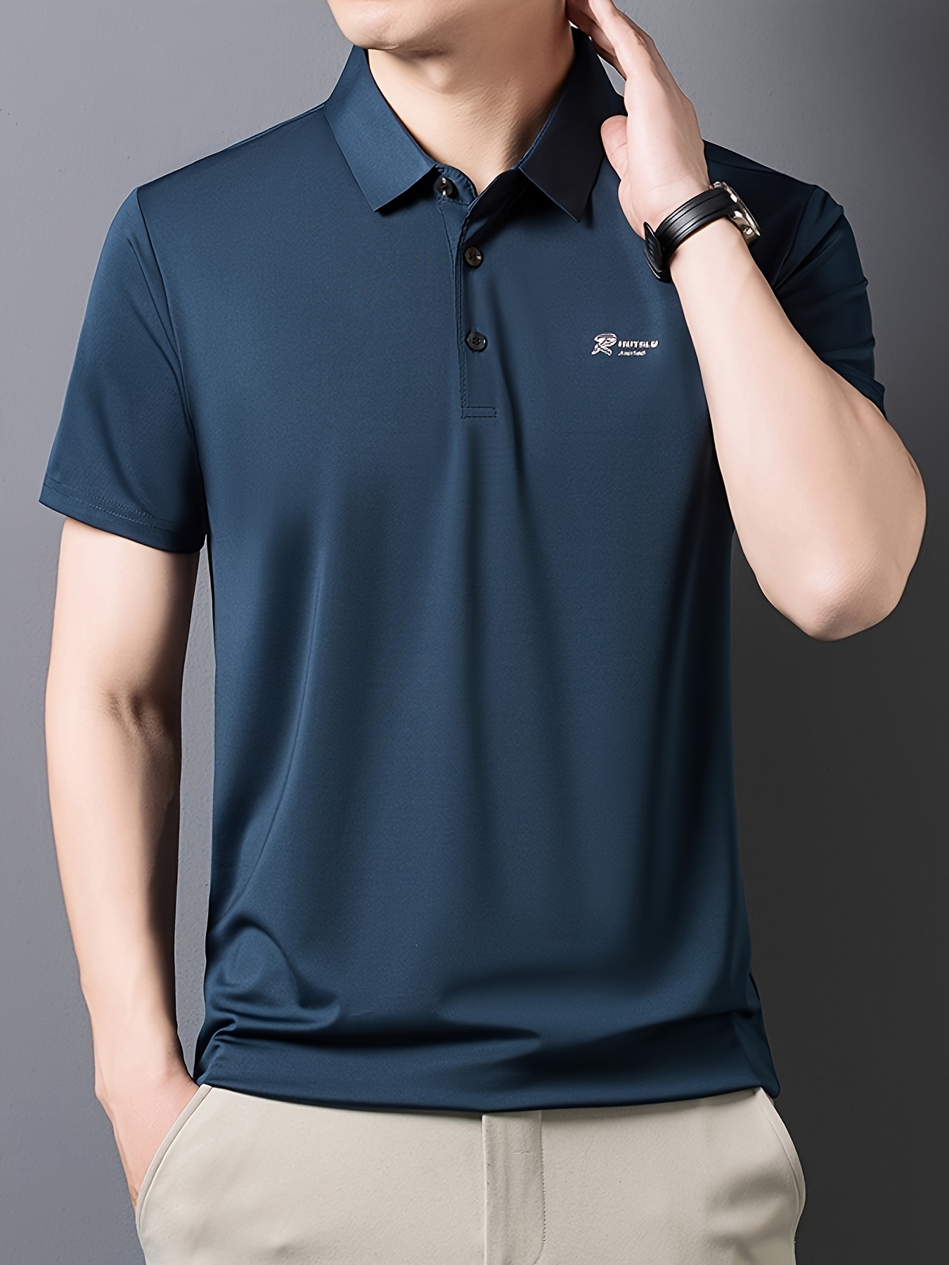 mens quick dry narrow stripe short sleeve t shirt label craft breathable details 4