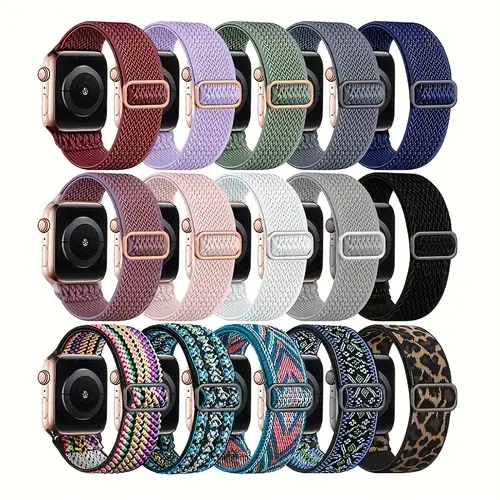 15pack compatible with watch bands for women 44mm stretchy strap compatible with watch band ultra 49mm 44mm 45mm 46mm sport wristband for iwatch bands 10 6 5 se