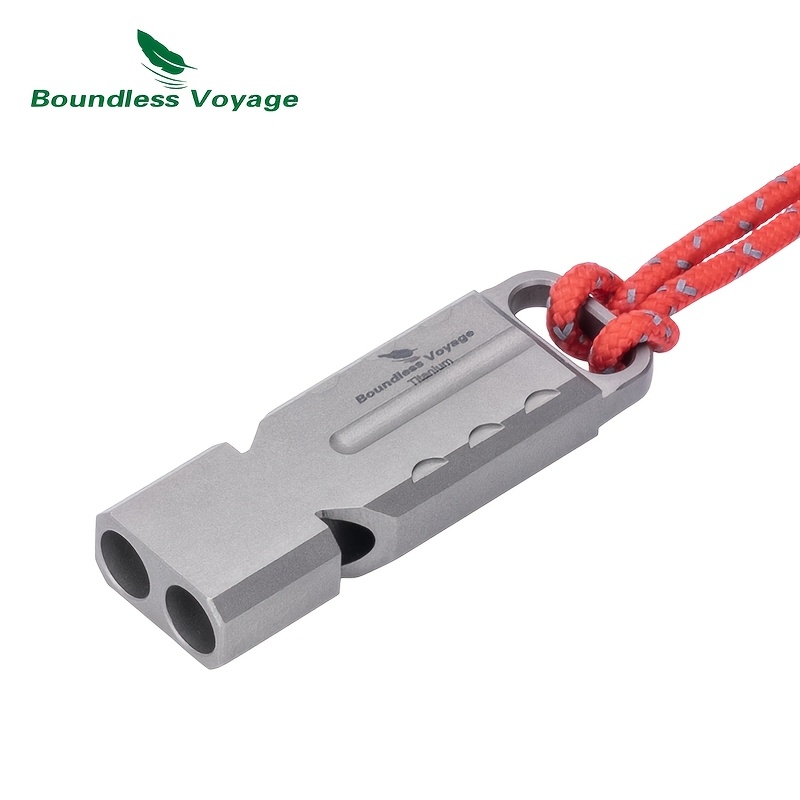 Pure Titanium Outdoor Emergency Whistle for Camping