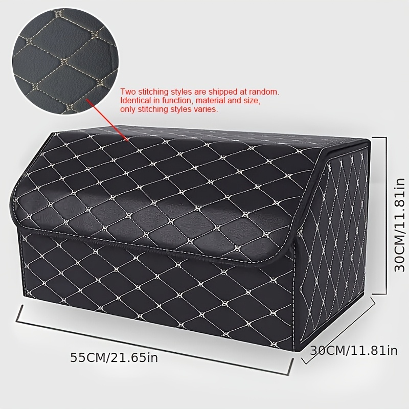 1pc Car Trunk Organizer Storage Box, Collapsible Auto Cargo Storage Container, Food Storage Bag, Car Random Stowing Tidying Automotive Additions