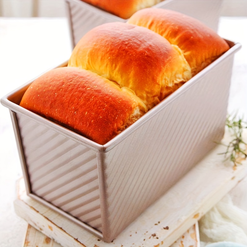 Pullman Bread Pan Lid Dough Capacity Rectangular Corrugated - Temu