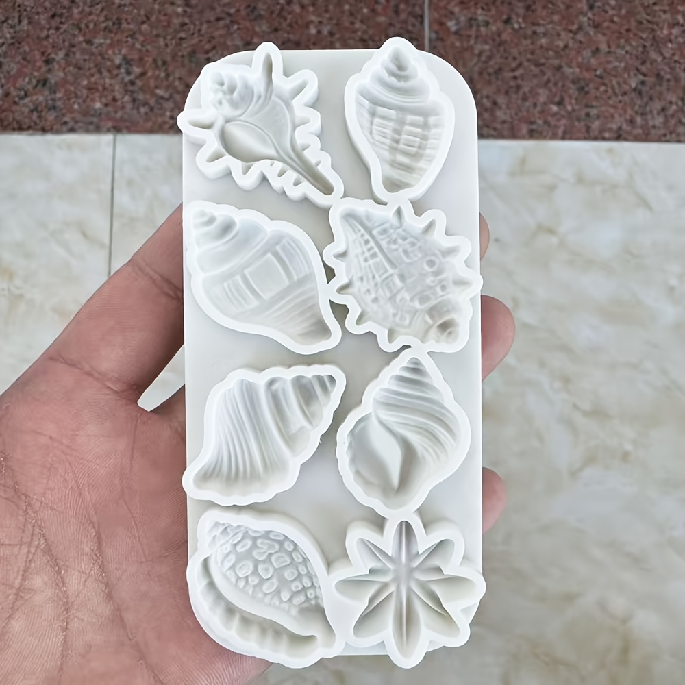 1pc Conch Shell Fondant Silicone Mold, Diy Cake Decorating Chocolate Baking Mold, Conch Mold
