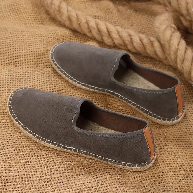 vintage handcrafted linen slip on shoes for men casual minimalist and suitable for details 6
