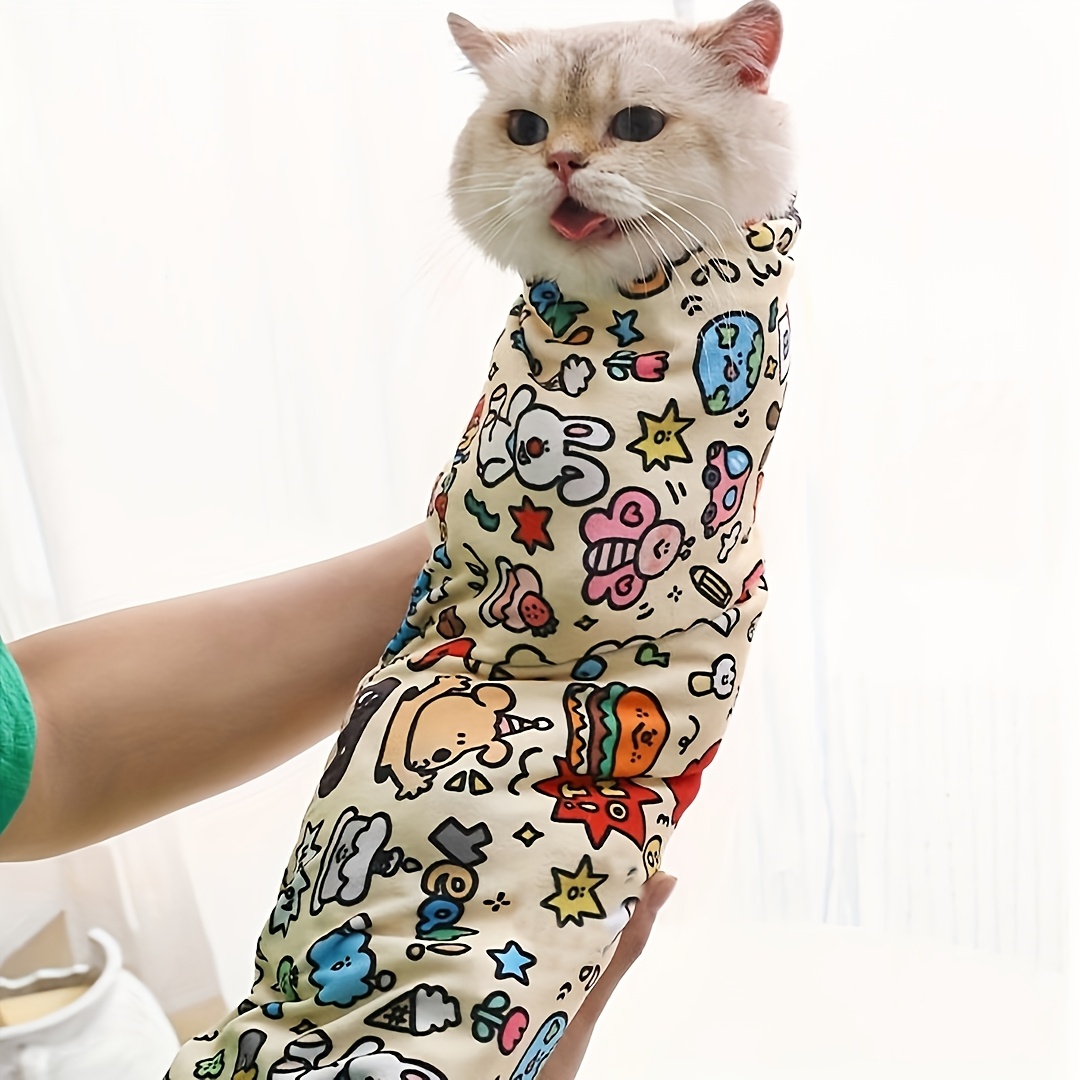 

Chatoll Cat Grooming Wrap - Soft Polyester Sleeve For Medication & Cleaning, Scratch-resistant Cover