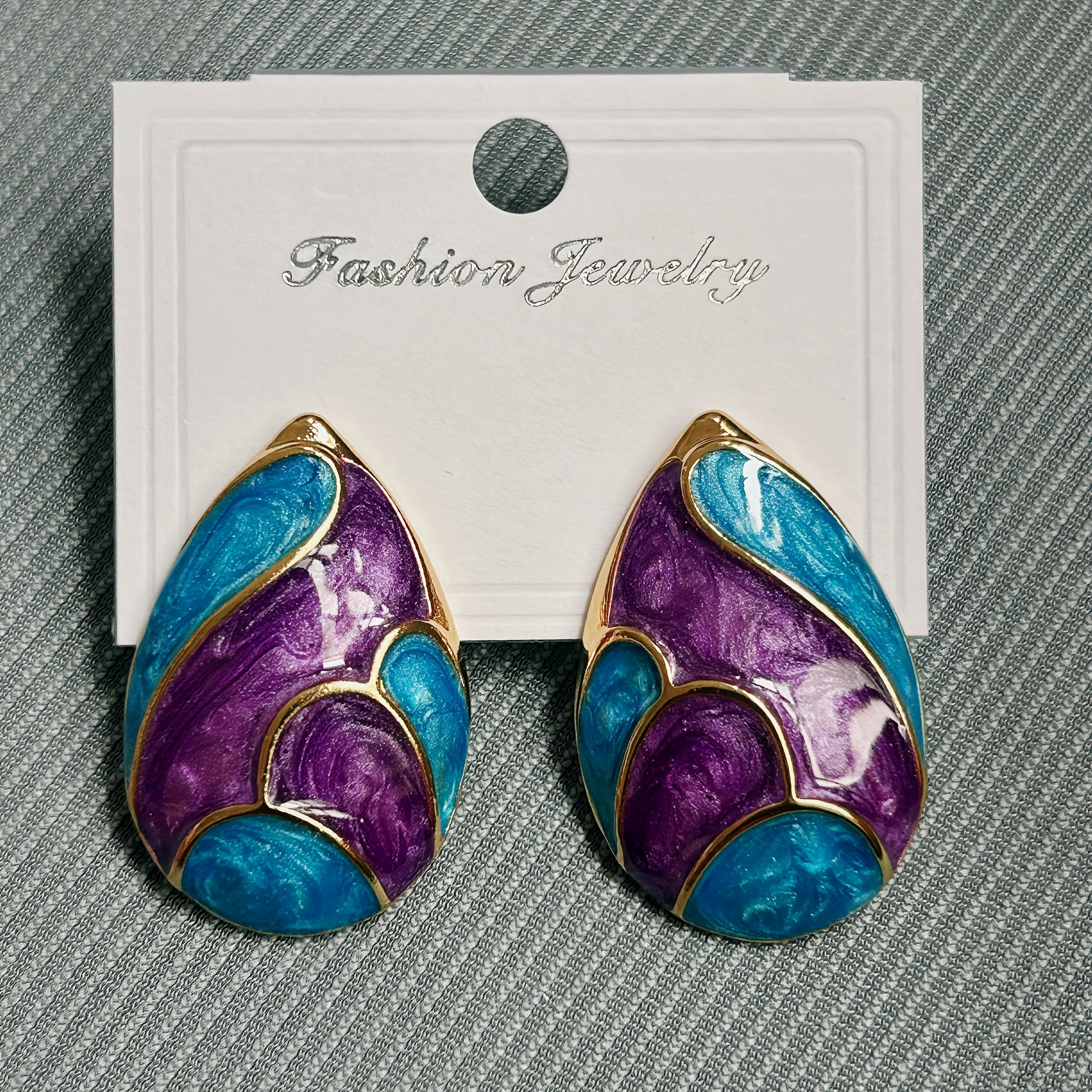 TEMU 1 Pair Of Multicolor Stud Earrings