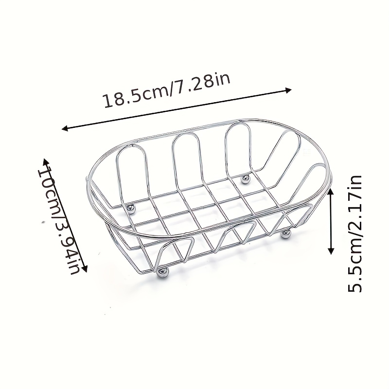 1pc Stainless Steel Storage Basket | Minimalist Hollow , Suitable For Dressing Tables, Desktop Organization, Cosmetics And Photography Props, Shelf Baskets