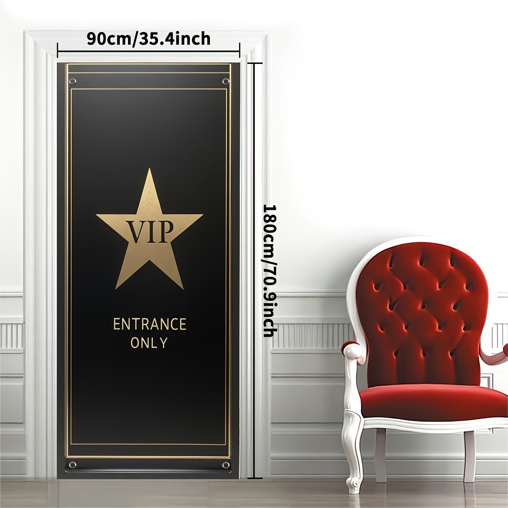 E-shop ., Partybanner Türvorhang VIP-Eingang Nur Maschinenwaschbarer Stoff, Ohne Feiertagsdekorationen für Alle Anlässe