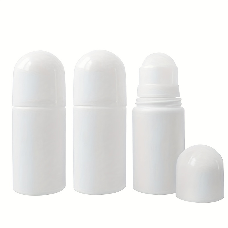 TEMU 3 Pack 50ml (1.6oz) Ball Roll-on Bottles, Reusable Leak-proof Empty Containers For Diy Subpackaging