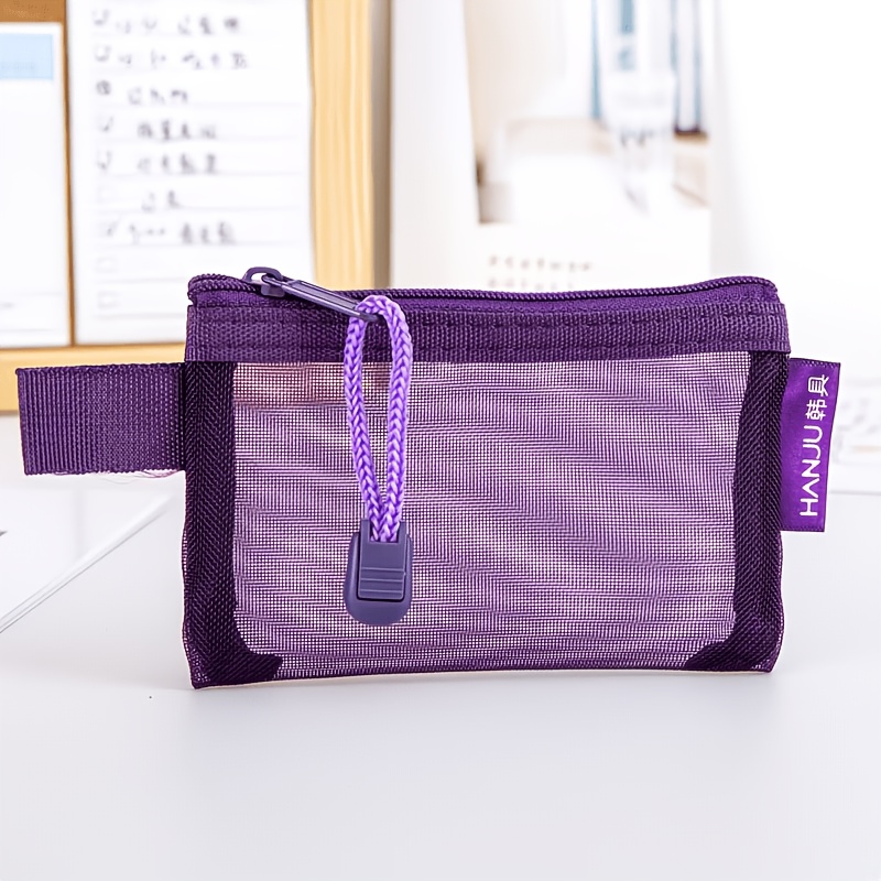 TEMU Un set de 10 bolsas de monedas de malla personalizadas con un diseño portátil de cremallera, ligeras y perfectas para mujeres. Ideales para