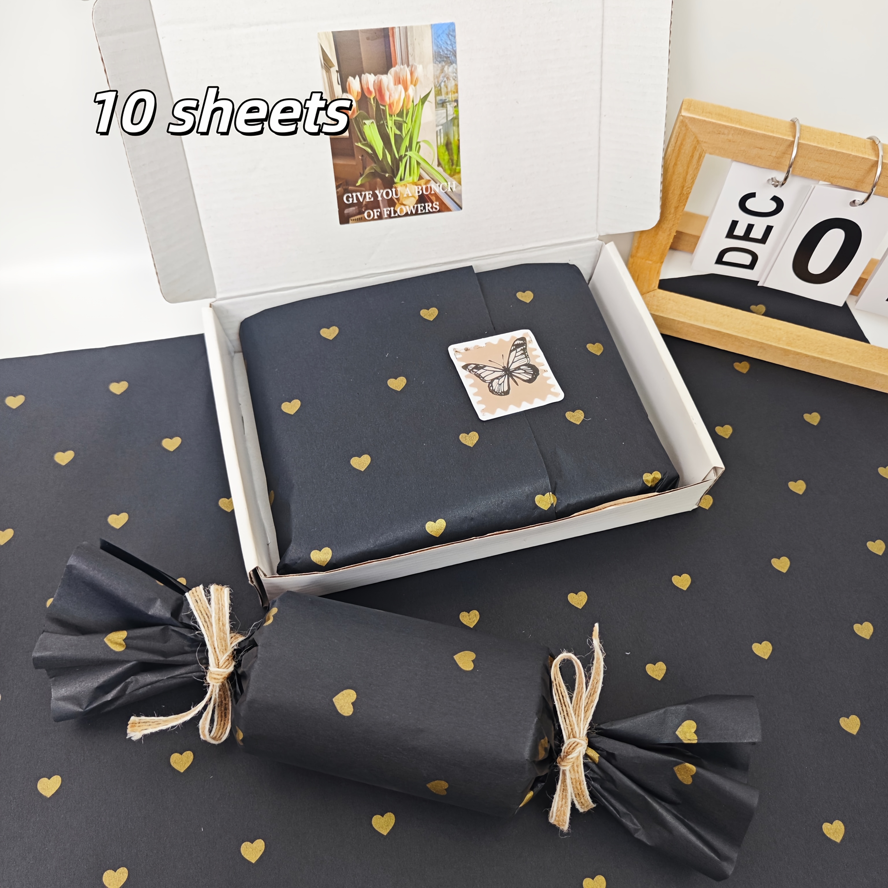 TEMU Carta con sfondo e motivo a cuore , 20X14 pollici, adatta per confezioni regalo, confezioni di abbigliamento, confezioni per , riempimento