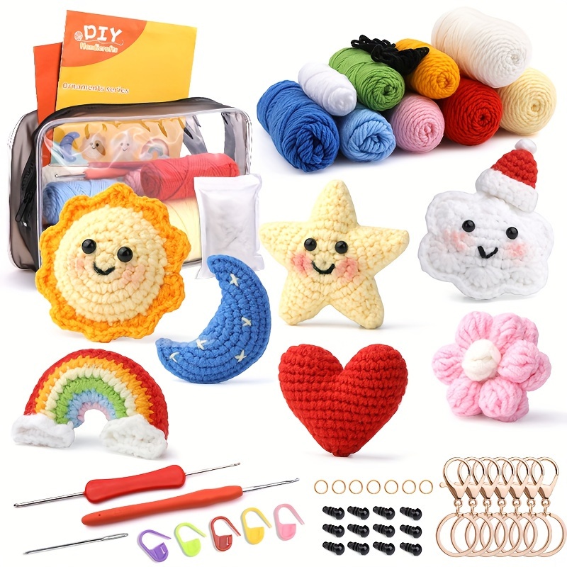 

Complete Crochet Kit For Beginners & Adults - Includes Yarn, Tutorial, And Accessories, Random Colors