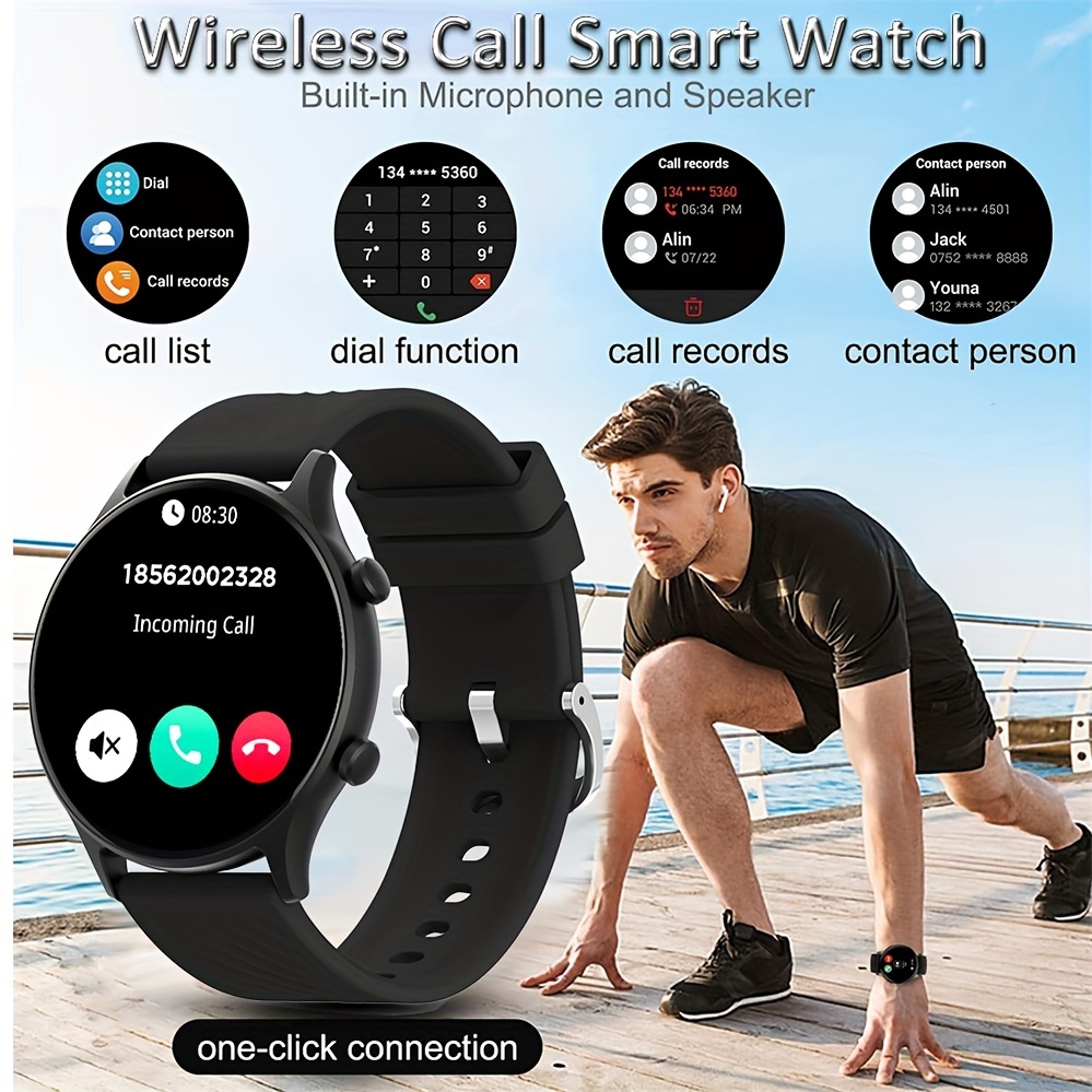 Full Round Smartwatch Wireless Call Sport Fitness Watch - Temu