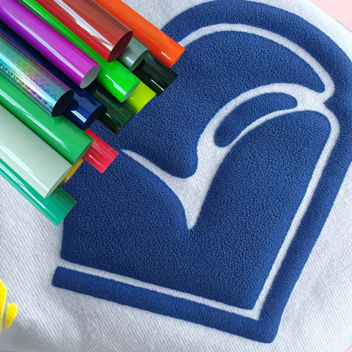 

White Foam Vinyl Heat Transfer Sticker Film For All Cutters And Heat Presses - Suitable For Sewing, Knitting, And Crafts