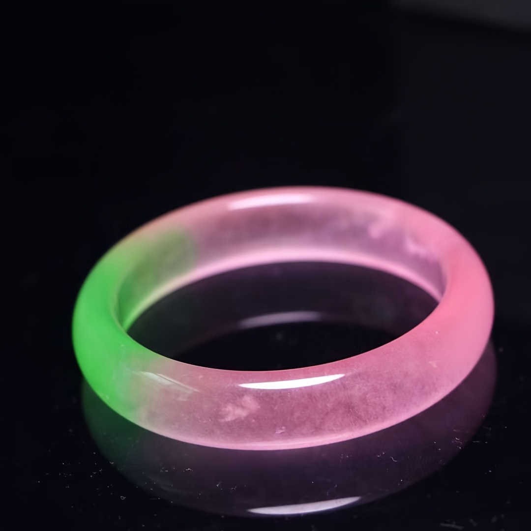 Women's Peach-Colored High Ice Quartzite Bangle, Gift Essential