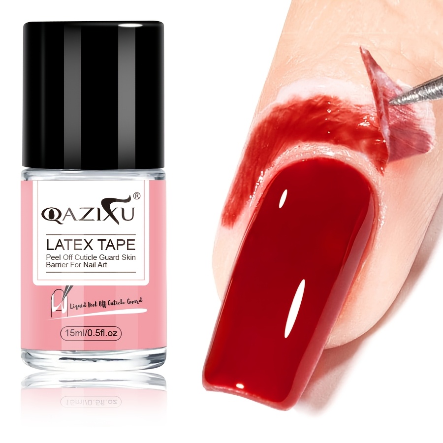 Image of Qazixu 15ml -off Nail Protector Combining Nail Polish Removal, Spill-guard Latex Tape, Cuticle Protection, And Application Assistance To Effortlessly Nail Art