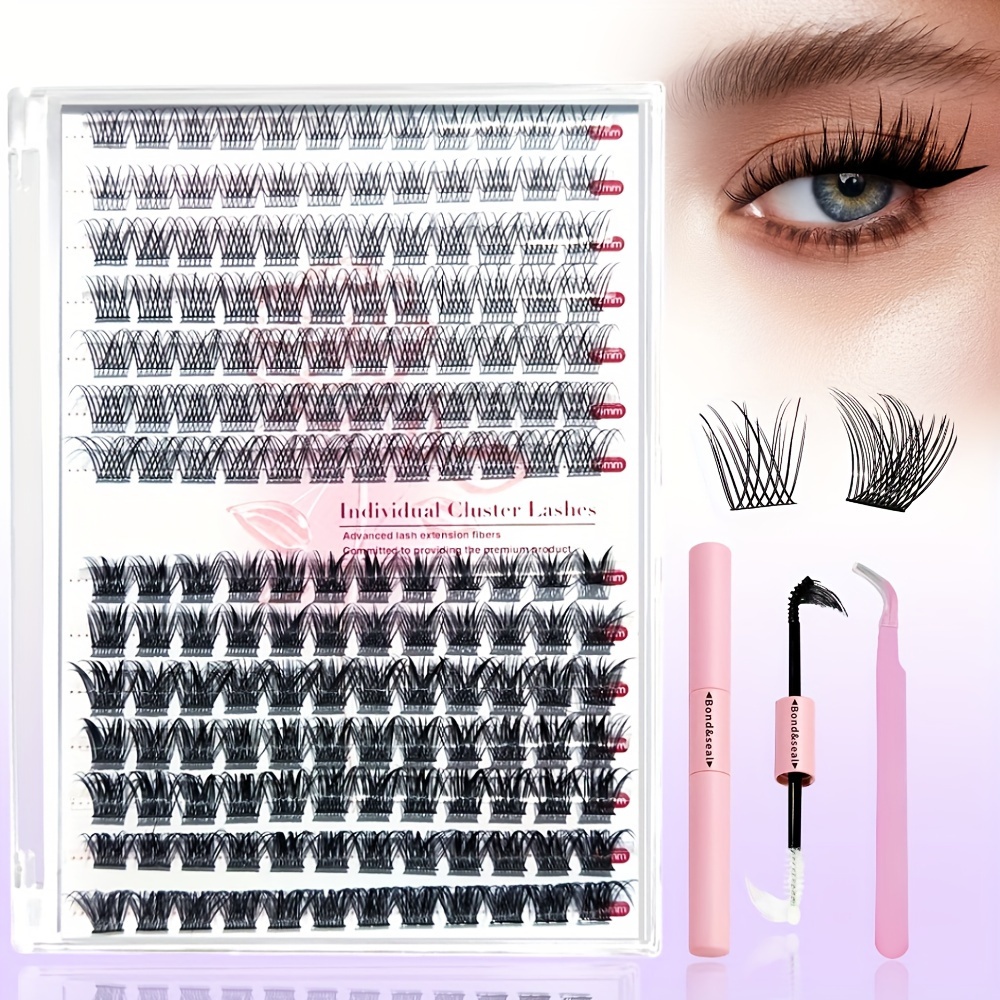 Cat Eye Lashes Natural Diy Kit Extensiones Pestañas Pestañas - Temu