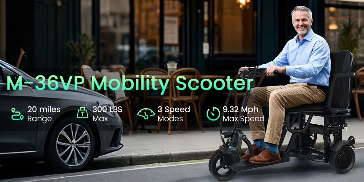 electric scooters for adults and the elderly three wheeled lightweight foldable   with led headlights and backpack cup holder dustproof bagbasket includingcharger     disassembled into lightweight partsperfect   gift Product details 2