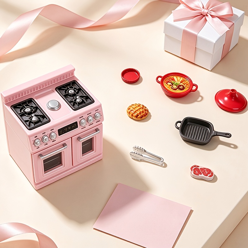 TEMU 1:12 Scale Kitchen Stove Oven Scene Model Kit, Artwork & Crafts For Model Making & Hobby Cultivation, Model Assembly & Collection Decor,