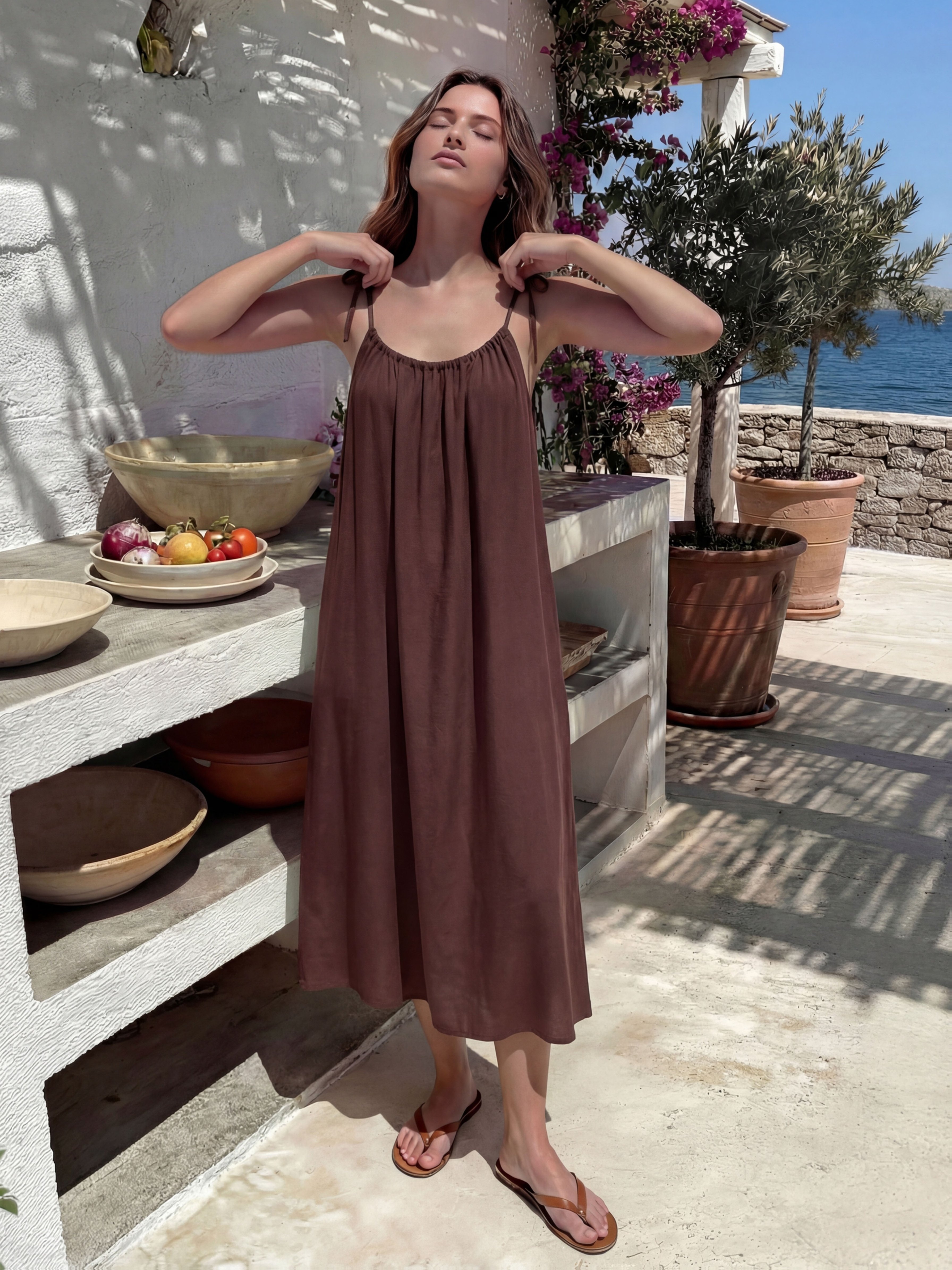 beach wedding dresses guest plus size Plus Size Boho Beach Wedding Dress A-line Sleeveless White / US:16-18 main image 0