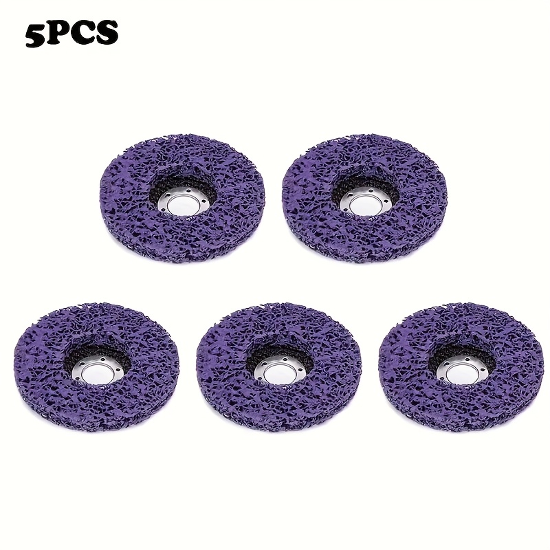 5pcs/set Purple Strip Discs Rust Remover Wheel For Clean And Remove Paint, Coating, Rust And Oxidation For Fiberglass Work