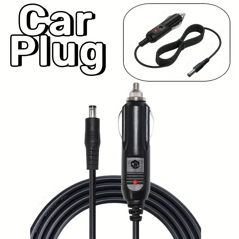 Ensemble de 2 câbles d'alimentation universels pour chargeur de voiture 12V avec fusible 5A intégré pour alimentation CC, sans connecteur de conversion, sans batterie