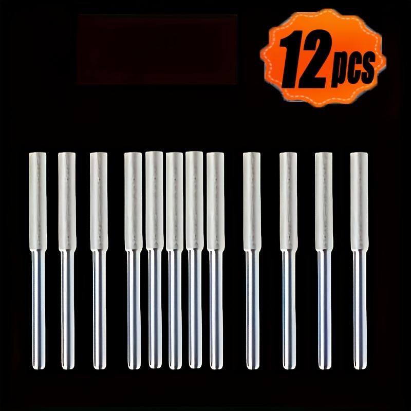 E-shop 12-teiliges Diamant-Kettensägenschärfer-Set, Titanbeschichtete -Schleifbohrer, Rotierende Werkzeug-Frässtifte für Kettensägen, Jade, Glas,