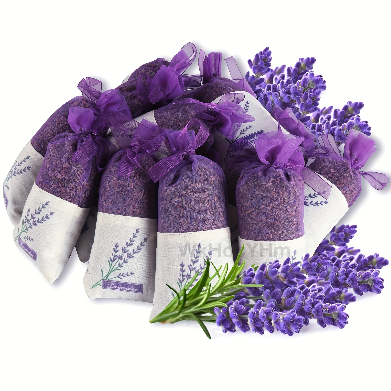 

5pcs Lavender Scented Sachets For Drawers & Closets - Long-, For Decor & Favors