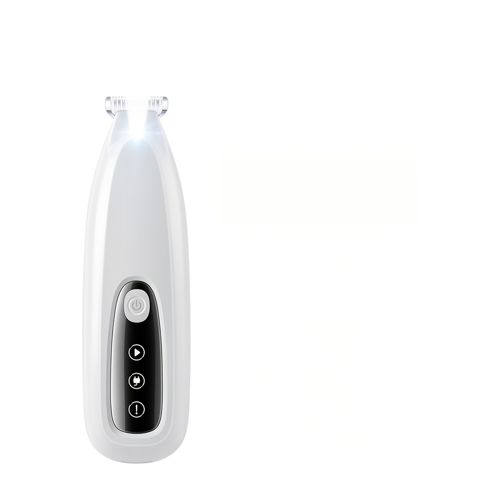 TEMU Paw Trimmer With Led Light, Rechargeable Electric Pet Clipper For Foot Hair, Face & Ear Grooming