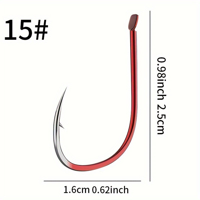 Image of Chelesh, 50 , Carbon Hook, Asian Carp Hook, Barbed, Corrosion-resistant And Strong Tensile Force, Fishing Gear Additions
