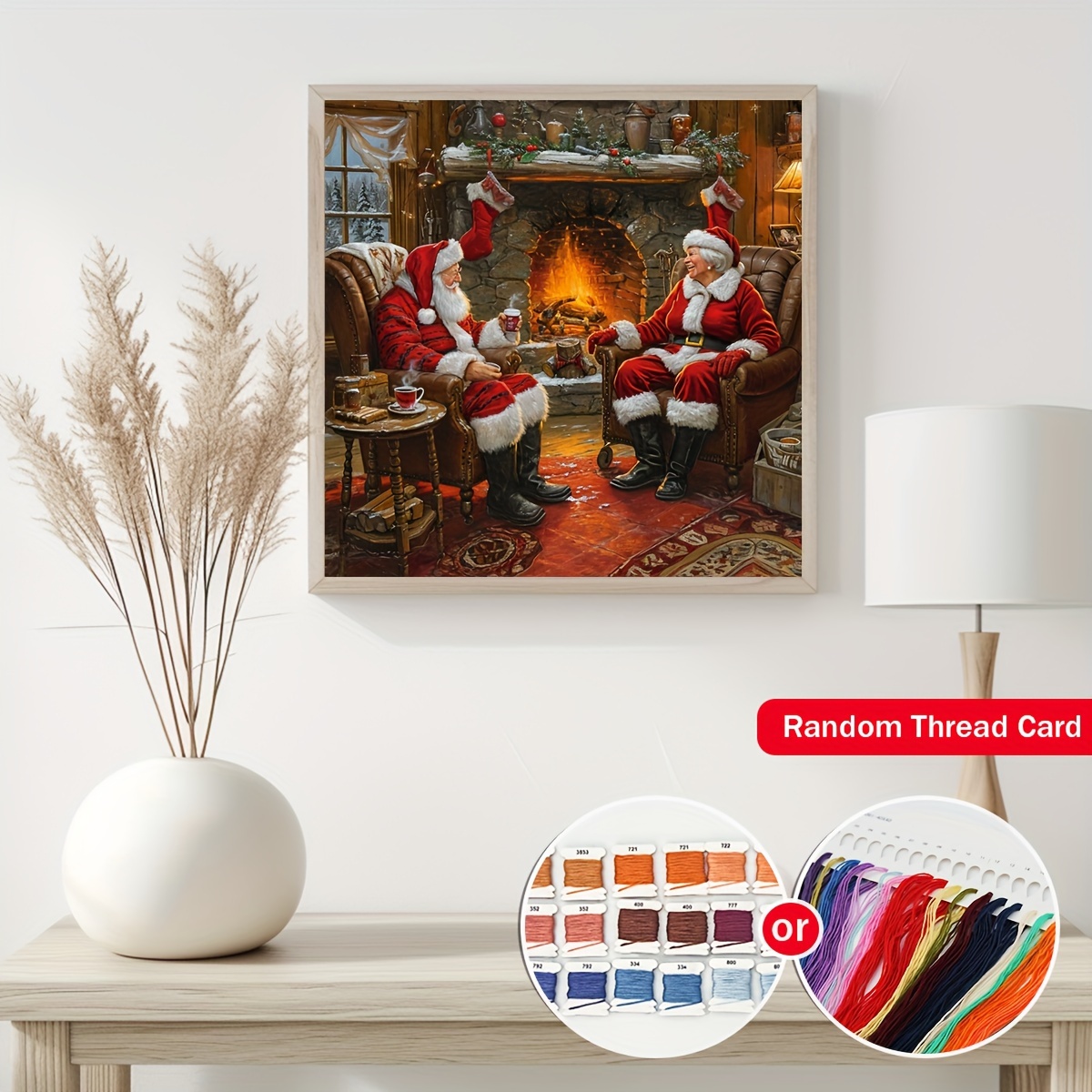 

Santa Diy Kit 15.7x15.7" - , Includes Patterned & , For , Entryway, Or Bedroom Decor