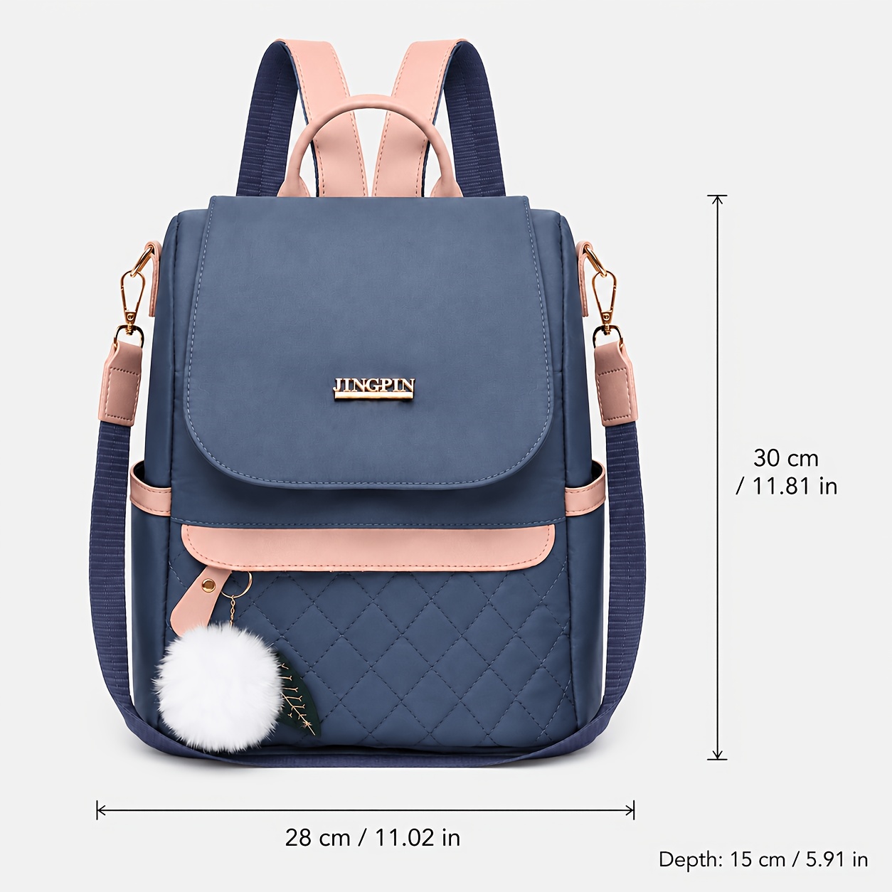 Women\'s Grey Lightweight Anti-theft Pocket Quilted Casual Backpack shoulder Bag Amazon.com | Shamguru Large Quilted Sling Bag, Cream Color  main image 4